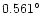 $0.561 \hbox{$^\circ$ }$