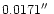$0.0171 \hbox{$^{\prime\prime}$ }$
