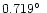 $0.719 \hbox{$^\circ$ }$