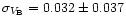 $\sigma_{V_{\rm B}} = 0.032 \pm 0.037$