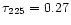 $\tau _{225}=0.27$