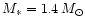 $M_{\ast}=1.4 \,
M_{\odot}$