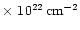 $\times\ 10^{22} \, {\rm
cm}^{-2}$
