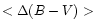 $ <\Delta (B-V)> $