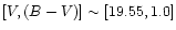$[V, (B-V)] \sim [19.55,1.0]$