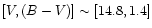 $[V, (B-V)] \sim [14.8,1.4]$