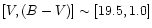 $[V, (B-V)] \sim [19.5,1.0]$