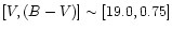 $[V, (B-V)] \sim [19.0,0.75]$