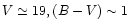 $V \simeq 19, (B-V) \sim 1$