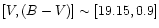 $[V, (B-V)] \sim [19.15,0.9]$