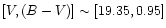 $[V, (B-V)] \sim [19.35,0.95]$