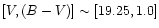 $[V, (B-V)] \sim [19.25,1.0]$