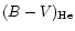 $(B-V)_{\rm He}$