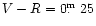 $V-R=0\hbox{$.\!\!^{\rm m}$ }25$