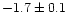 $-1.7\pm0.1$