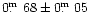 $0\hbox{$.\!\!^{\rm m}$ }68\pm0\hbox{$.\!\!^{\rm m}$ }05$