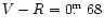$V-R=0\hbox{$.\!\!^{\rm m}$ }68$