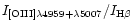$I_{\rm [OIII] \lambda 4959+ \lambda 5007} /I_{\rm H\beta }$