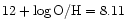 $\rm 12+\log O/H=8.11$