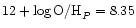 $12+\log {\rm O/H}_{P} = 8.35$