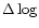 $\Delta \log$