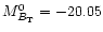 $M_{B_{\rm T}}^0 = -20.05$