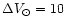 $\Delta V_\odot = 10$