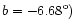 $b = -6.68^{\rm o})$