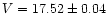 $V = 17.52\pm0.04$