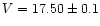 $V=17.50\pm0.1$