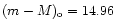$(m-M)_{\rm o} = 14.96$