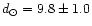 $d_{\odot} = 9.8\pm1.0$