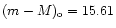 $(m-M)_{\rm o} = 15.61$