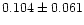 $0.104\pm0.061$