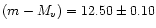 $(m-M_v) = 12.50 \pm 0.10$
