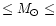 $\le M_{\odot} \le$