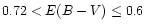 $0.72 < E(B-V) \leq 0.6$