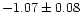 $-1.07\pm 0.08$