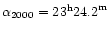 $\alpha_{2000} = {23^{\rm h}} {24.2}^{\rm m} $