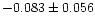 $-0.083\pm0.056$