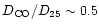 $D_{\rm CO}/D_{25}\sim 0.5$
