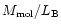 $M_{\rm mol}/L_{\rm B}$