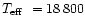 $\mbox{$T_{\rm eff}$ }=18\,800$