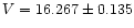 $V=16.267\pm0.135$