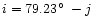 $i = 79.23\hbox{$^\circ$ }- j$