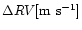 $\Delta RV[{\rm m~s}^{-1}]$