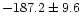 $-187.2\pm 9.6$