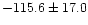 $-115.6\pm 17.0$