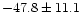 $-47.8\pm 11.1$