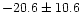 $-20.6\pm 10.6$